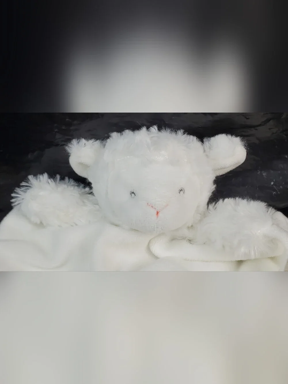 Carters 2018 Lamb Sheep Lovey Security Blanket w/ Pacifier Loop Sewn Eyes - GUC